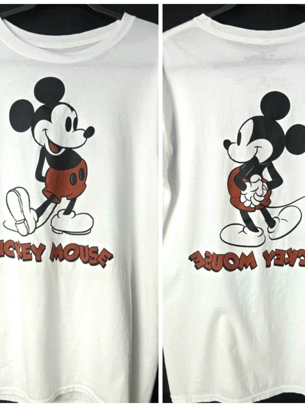 Disney Mickey Mouse Shirt Double Sided Retro Disneycore